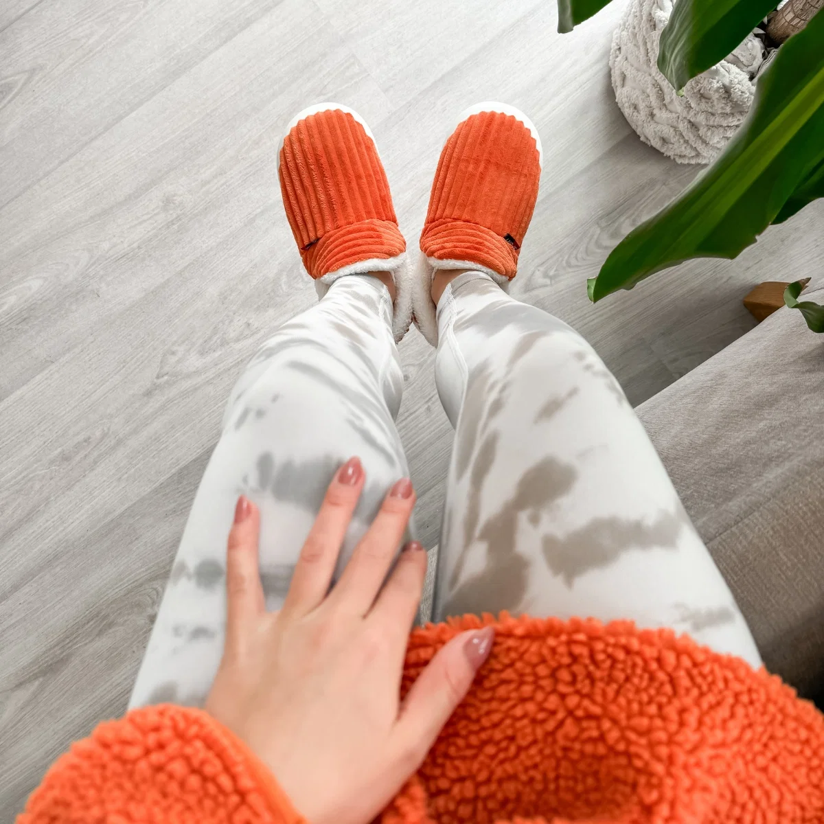 Orange cloud slippers